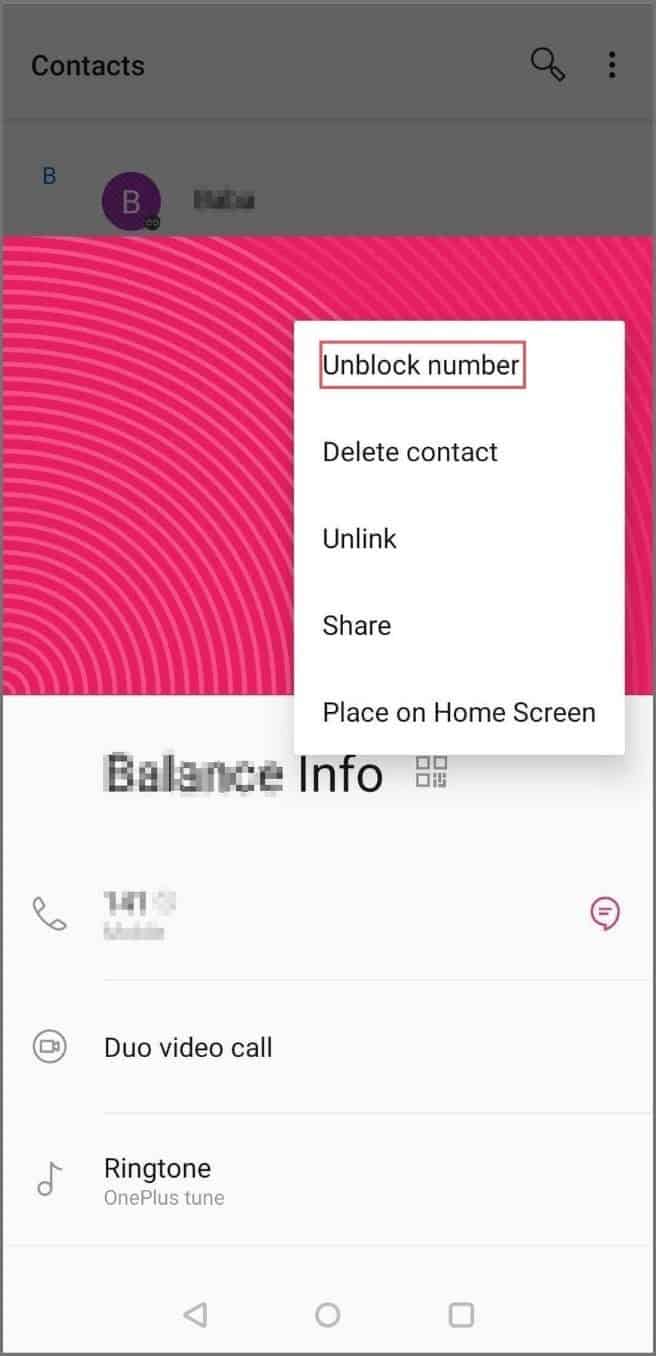 how do you unblock someone's number on an android phone