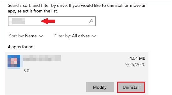 Uninstall the antivirus