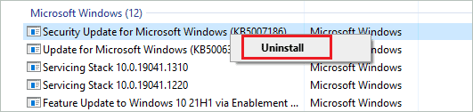 Uninstall recent Windows update To Fix Getting Windows Ready Stuck Issue