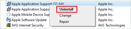 Uninstall unwanted programs