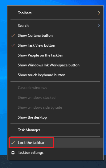 Unlock the taskbar from the menu for how to move taskbar windows 10