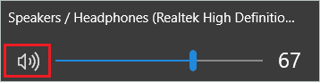 Unmute the laptop volume