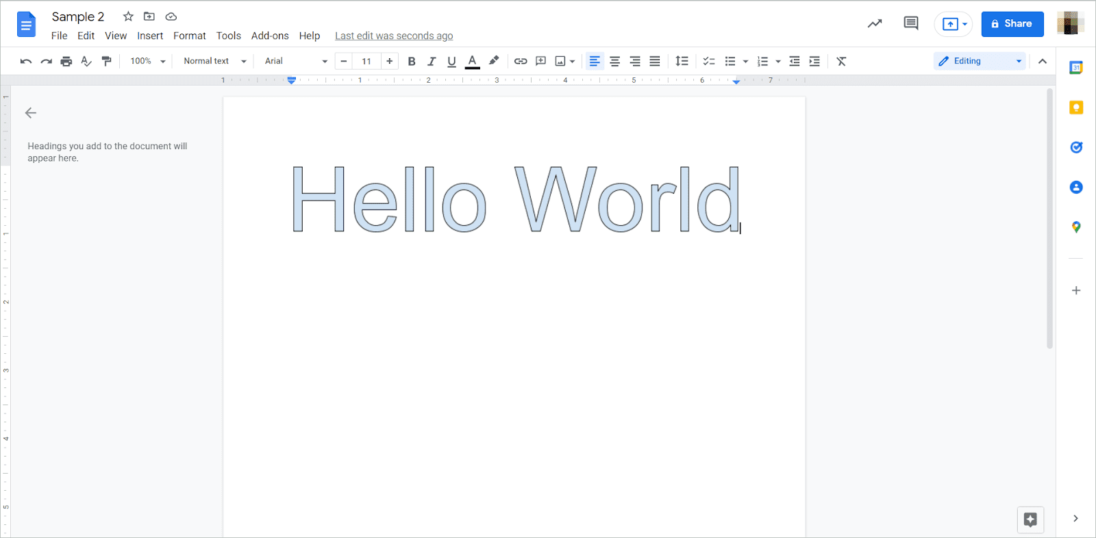 Word Art displayed in the document