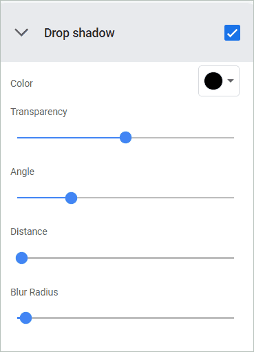 Drop Shadow option