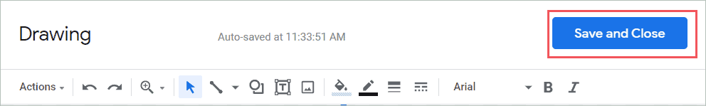 Click on Save and Close blue button