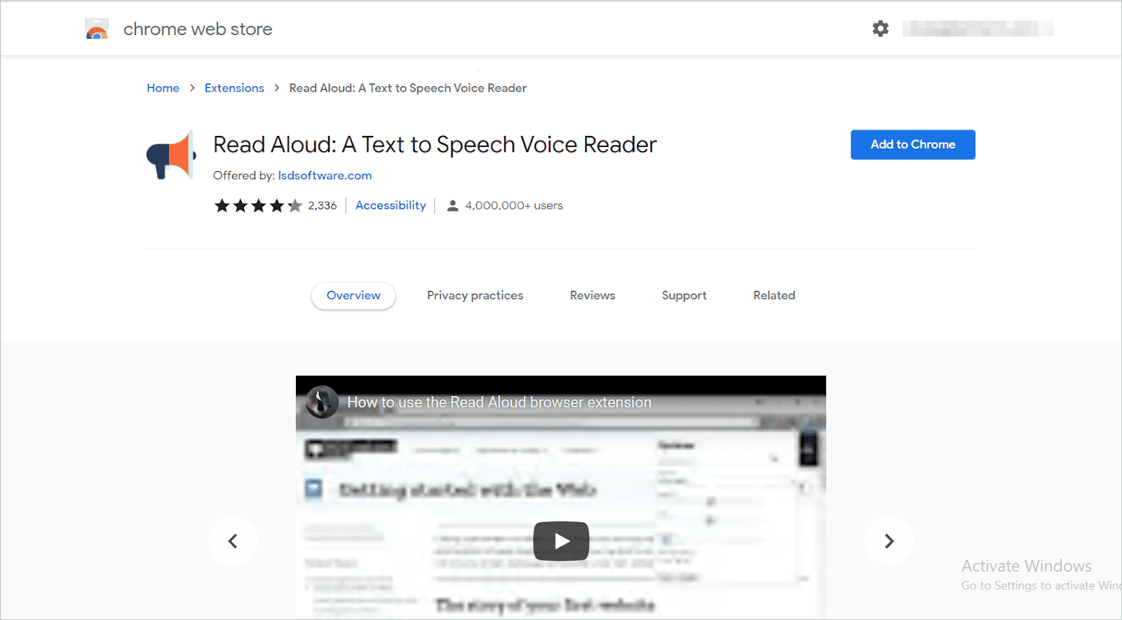 Read Aloud Tab for text to speech in google docs