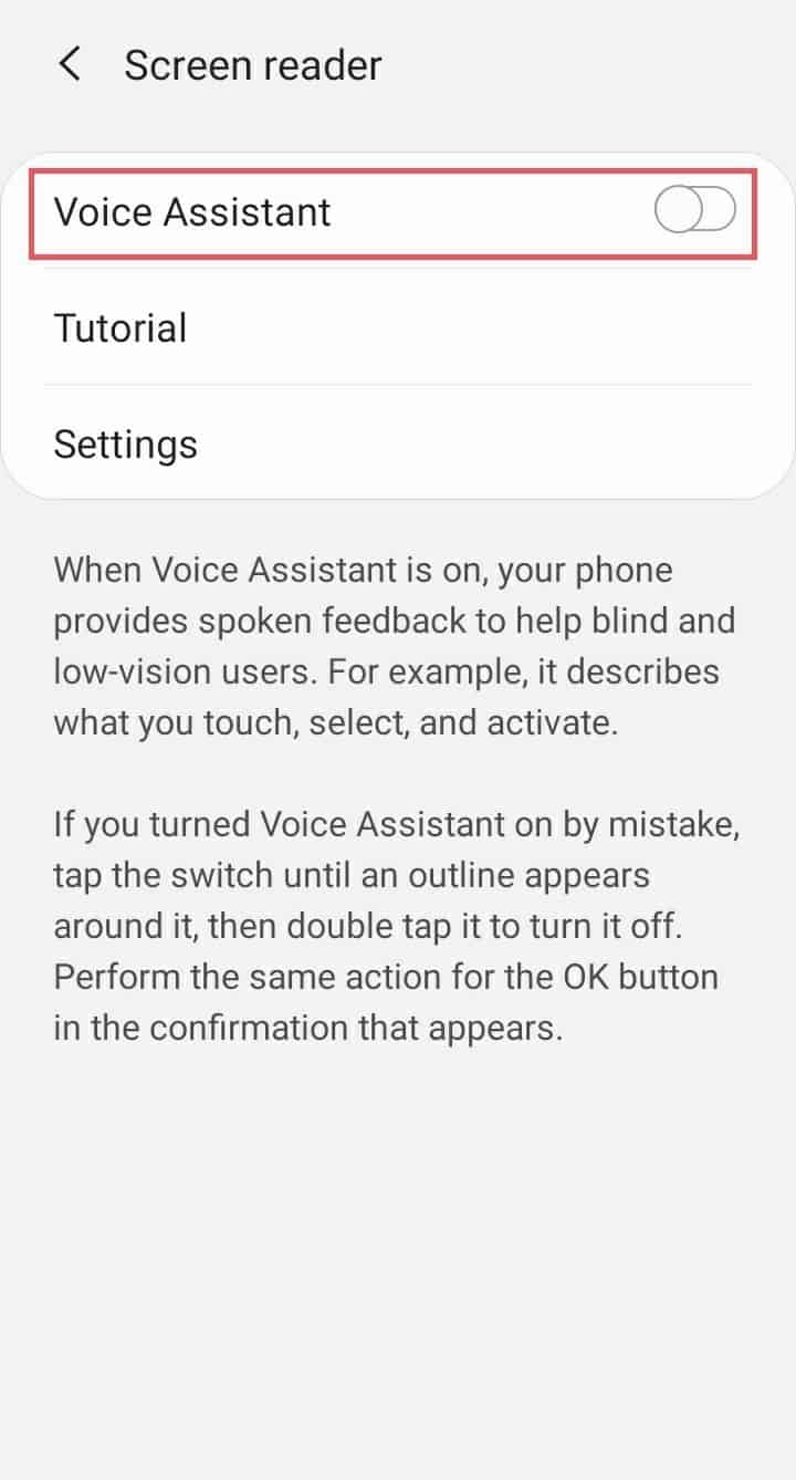 Slide to turn on the Voice Assistant