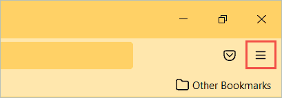 Click on the three horizontal bars