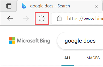 Click on the Refresh icon