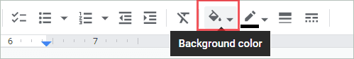 Click the Background color icon