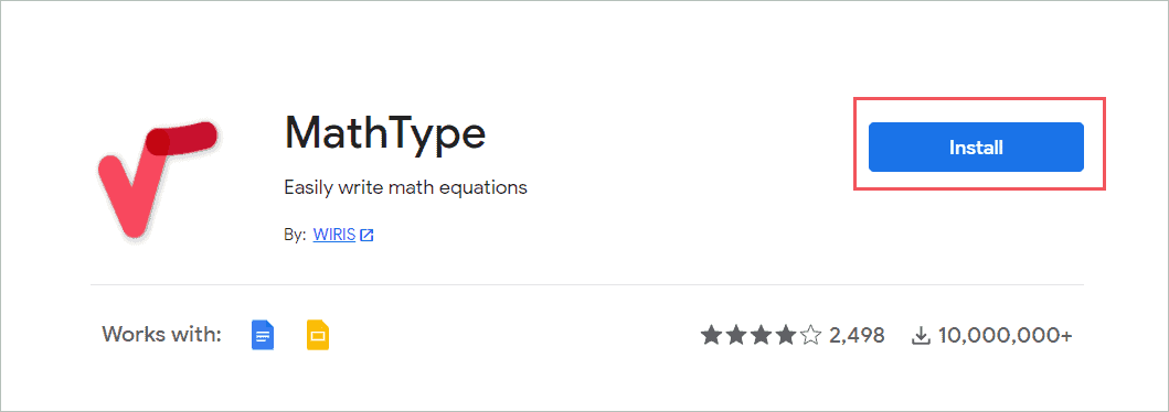 Click on the Install button