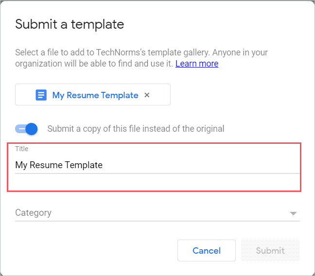 Give the template a title