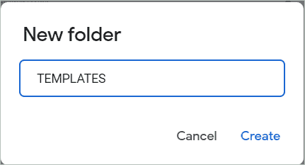 Keep the name of the directory TEMPLATES