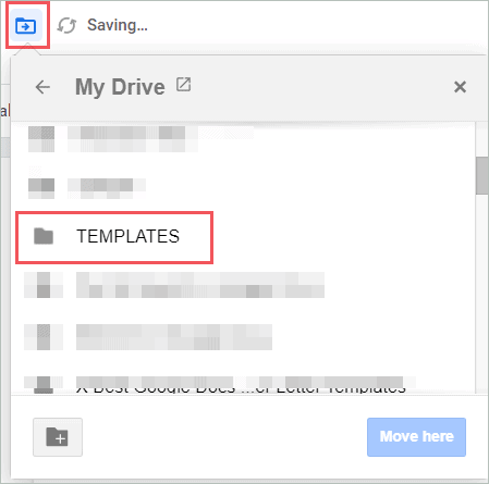 Click on the small folder icon