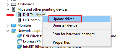 Update touchpad driver