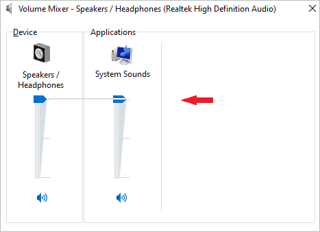 Volume Mixer to fix sound not working windows 10
