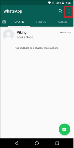 WhatsApp-chat-backup Tap on the three dots