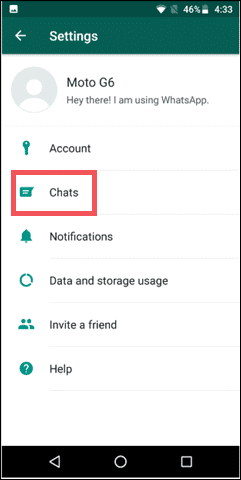 WhatsApp-chat-backup Tap on Chats
