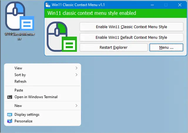 Windows 11 Classic Context Menu