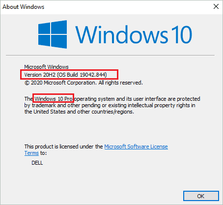 how to check windows 10 version details