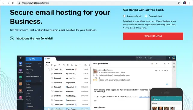 zoho-mail-free-email-service-provider