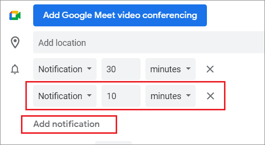 Add a new notification and customize it