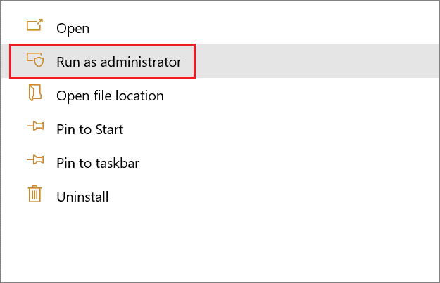 Run the application in administrator mode