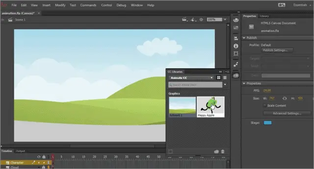 adobe flash 2d animation software