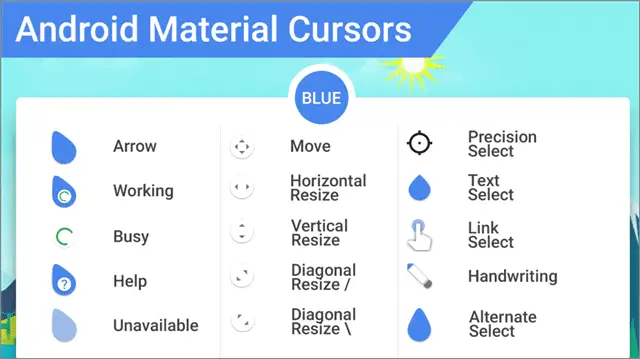 android material cursors mouse cursor