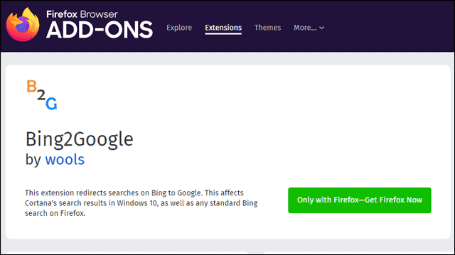 use bing2google make cortana use chrome