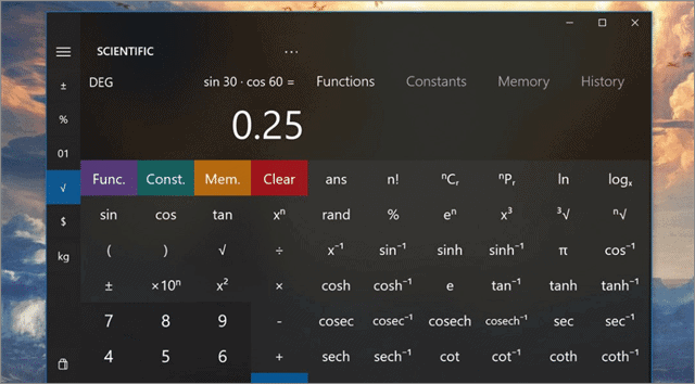 calculator app for windows 10