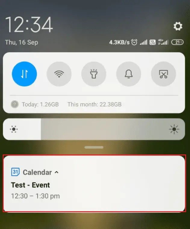 Smartphone notification