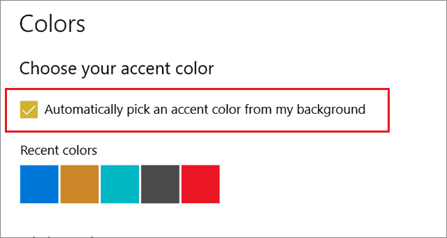 Choose accent color automatically