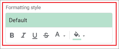 Choose the formatting style