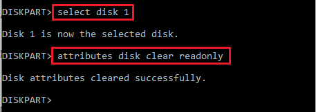 Commands to remove write protection from SD card