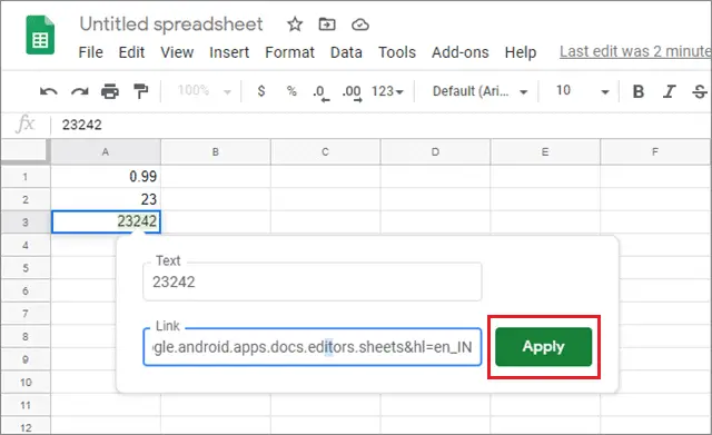 Paste the link and click on Apply
