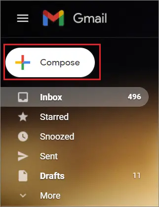 Click on Compose