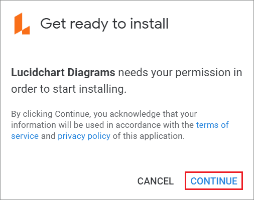 Give Lucidchart the required permissions