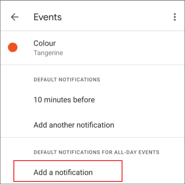 Tap on Add another notification