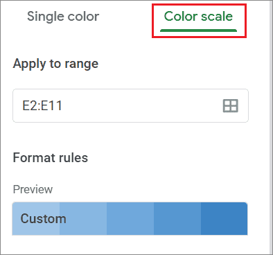 Click on Color Scale