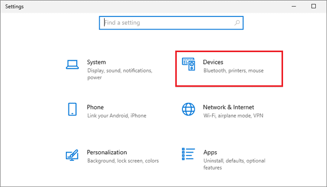 click on devices