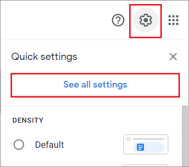 Click on the Gear icon and open Settings