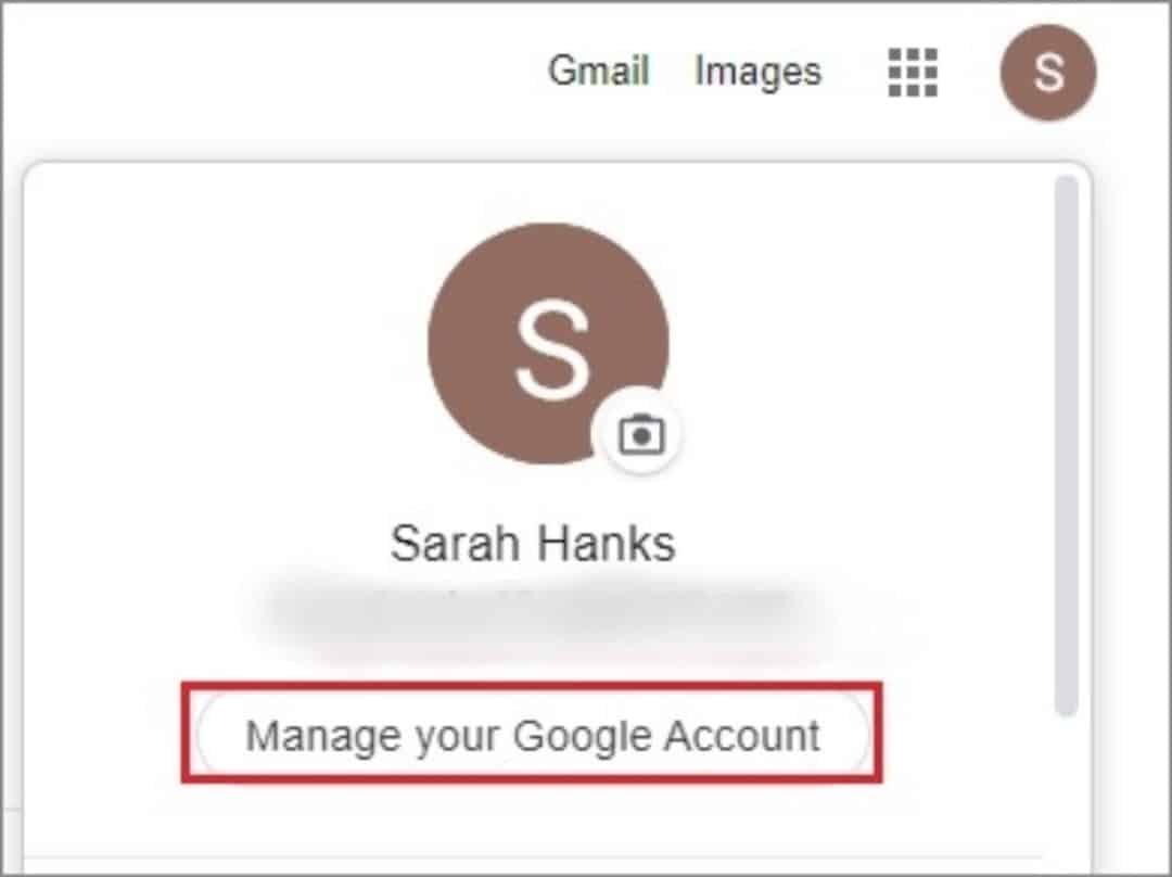 click on manage your account