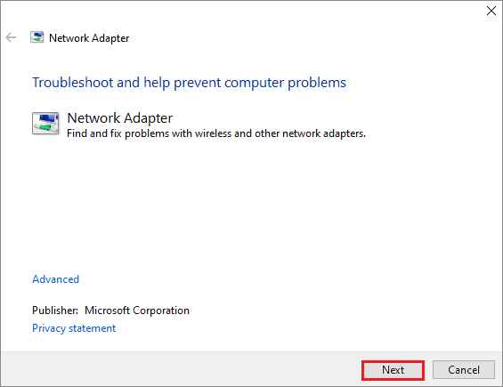 click on next to start troubleshooting if mobile hotspot not working