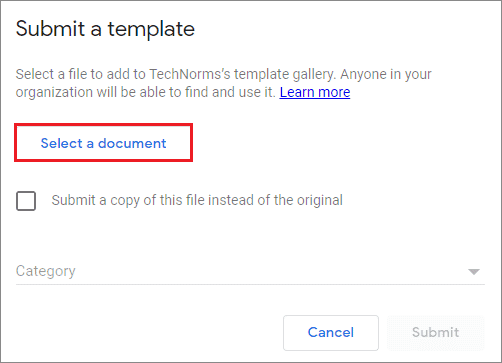 click on select document