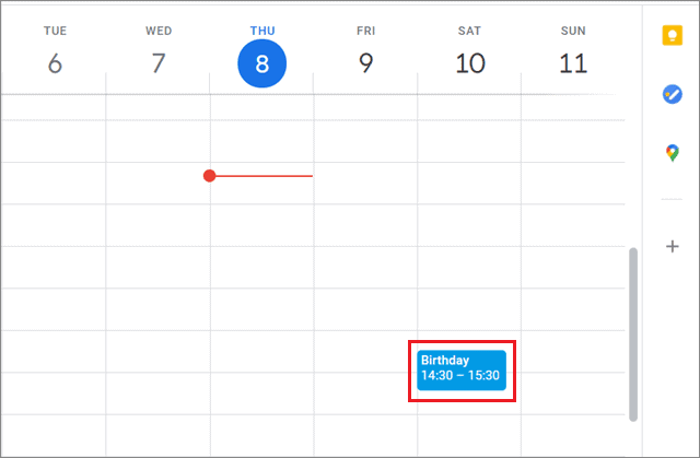 Open the event in Google Calendar