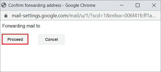 Click on Proceed to merge gmail accounts