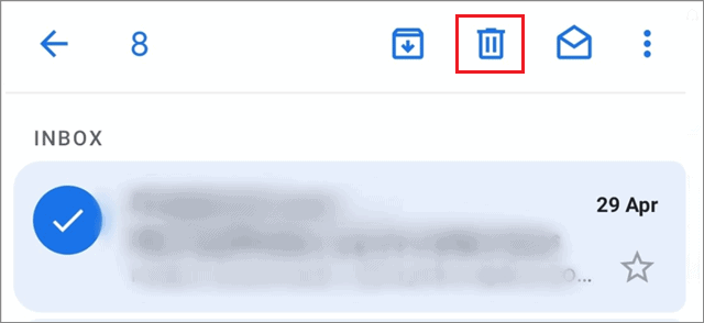 Select Delete for how to delete all gmail emails at once on android