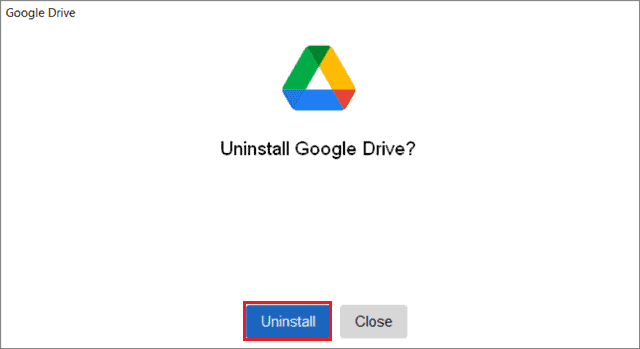 Select Uninstall