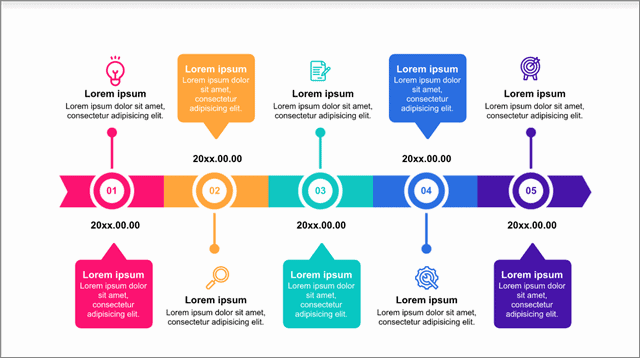 Colorful Roadmap Timeline Template